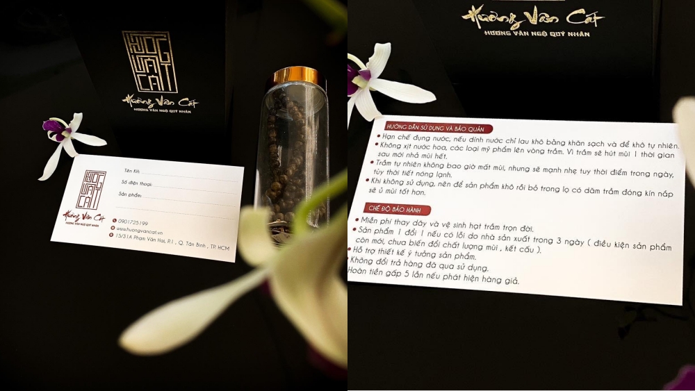 thẻ bảo hành trầm hương