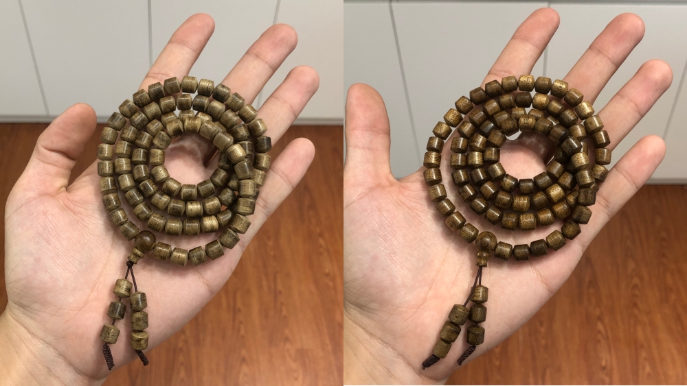 vòng trầm 108 hạt lu thống Indo tự nhiên