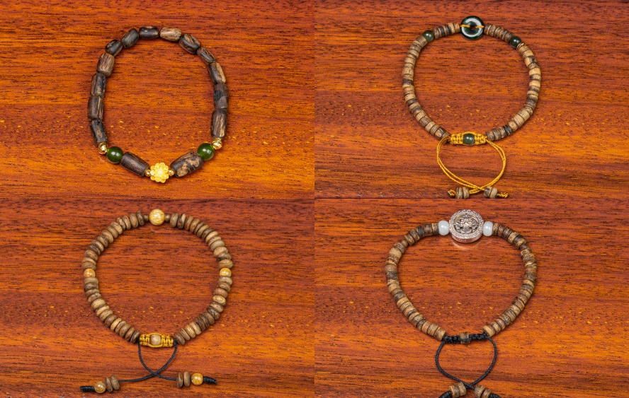 vòng trầm hương mix ngọc cho nữ