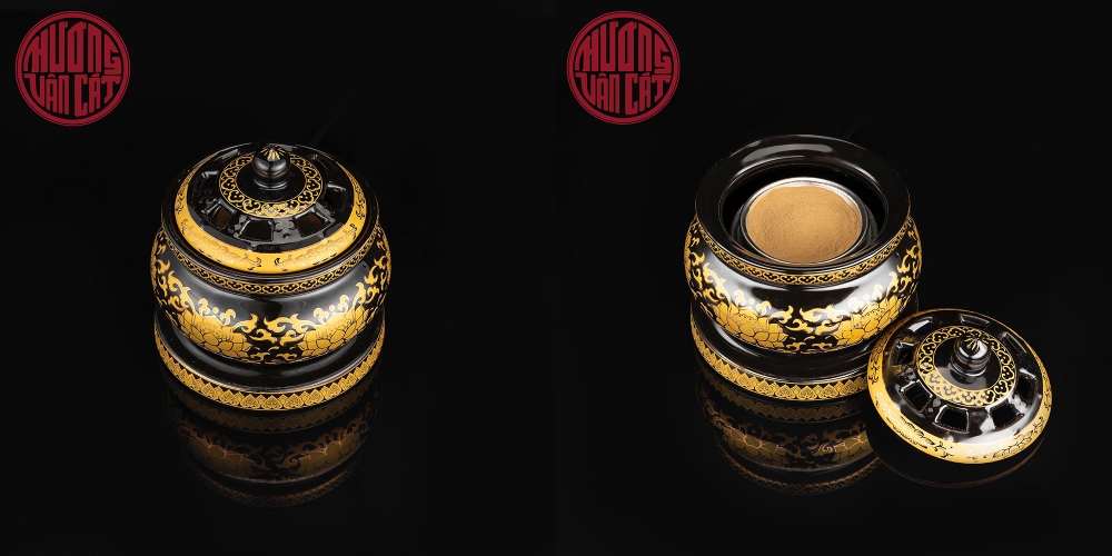 bột trầm hương tự nhiên và lư điện