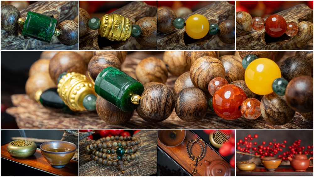 vòng trầm hương mix ngọc cho nữ