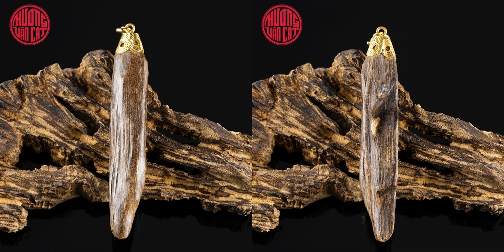 mặt dây chuyền trầm chìm bọc vàng 18k