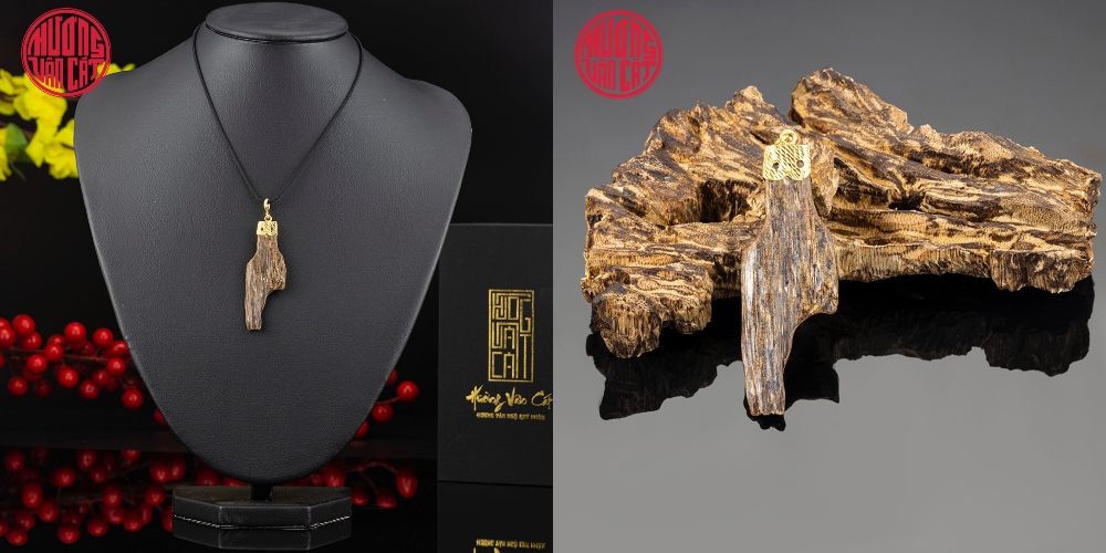 MẶT TRẦM CHÌM BỌC VÀNG DẠNG TỰ NHIÊN