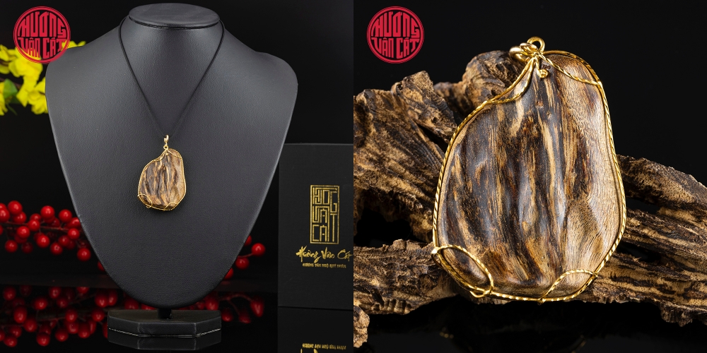 MẶT TRẦM BÔNG TERENG BỌC VÀNG CAO CẤP