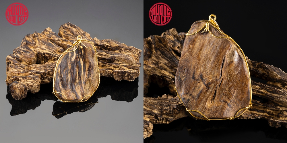 MẶT TRẦM BÔNG TERENG BỌC VÀNG CAO CẤP