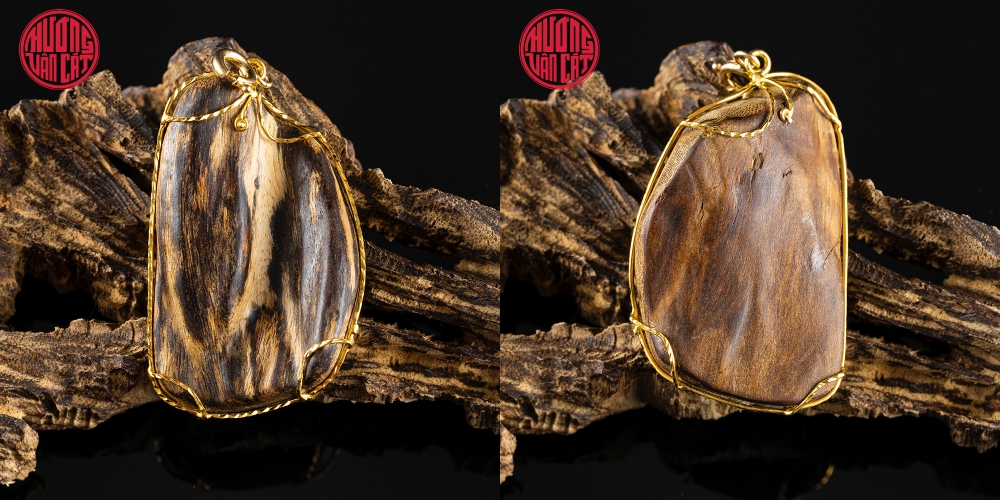 MẶT TRẦM BÔNG TERENG BỌC VÀNG CAO CẤP