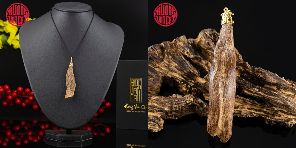 MẶT TRẦM CẬN CHÌM KHẮC QUAN ÂM BỌC VÀNG