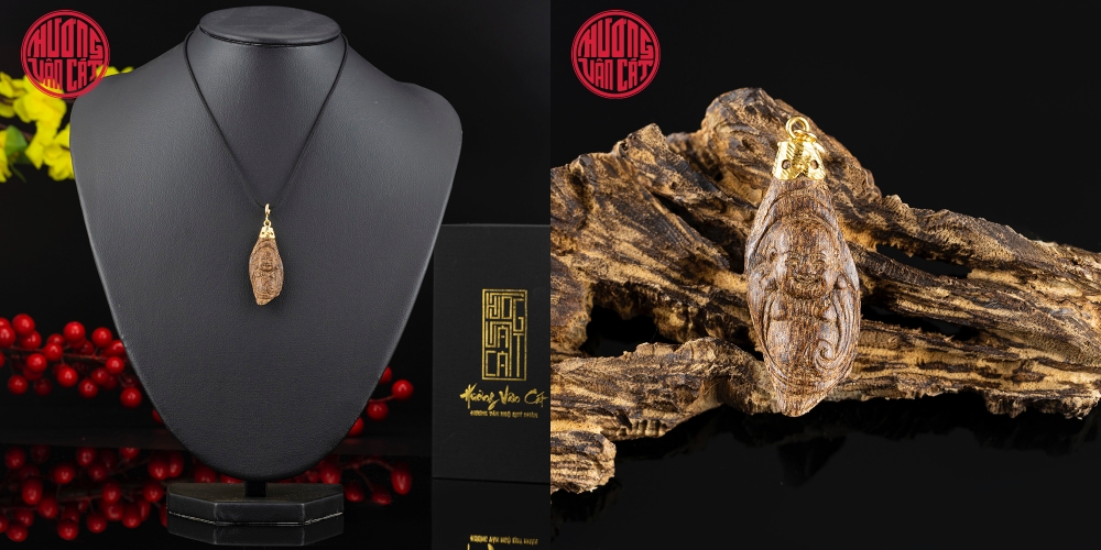 MẶT TRẦM CẬN CHÌM KHẮC DI LẶC BỌC VÀNG