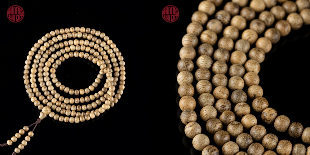 vòng trầm 216 hạt banh bông