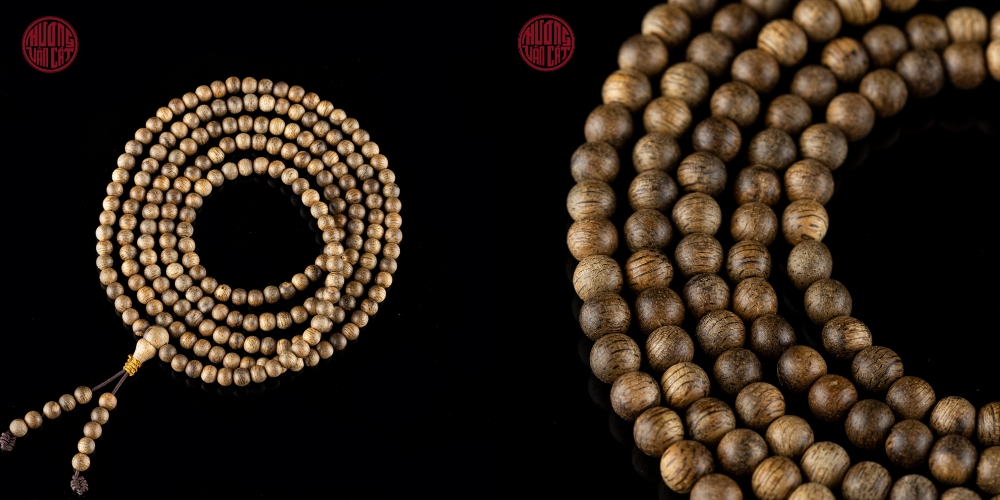 vòng trầm 216 hạt banh bông Malay
