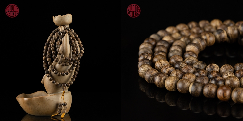 vòng trầm 108 hạt 6 li cận chìm