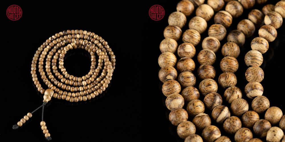 vòng trầm 216 hạt tốc bông Khánh Hòa hiếm