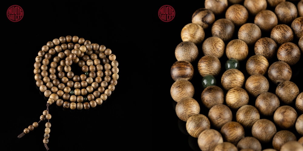 vòng trầm 108 hạt 8 li banh bông tereng