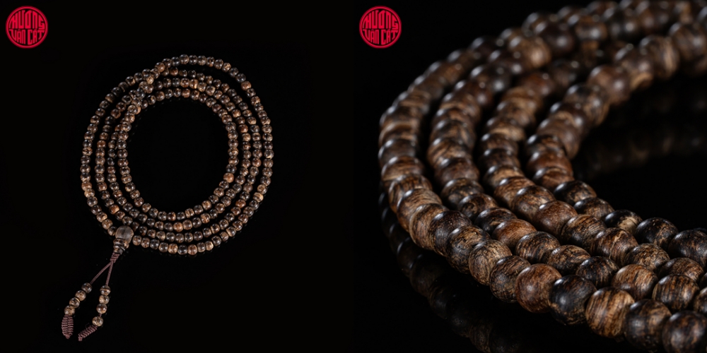 vòng trầm 216 hạt chìm nước 4 li cao cấp