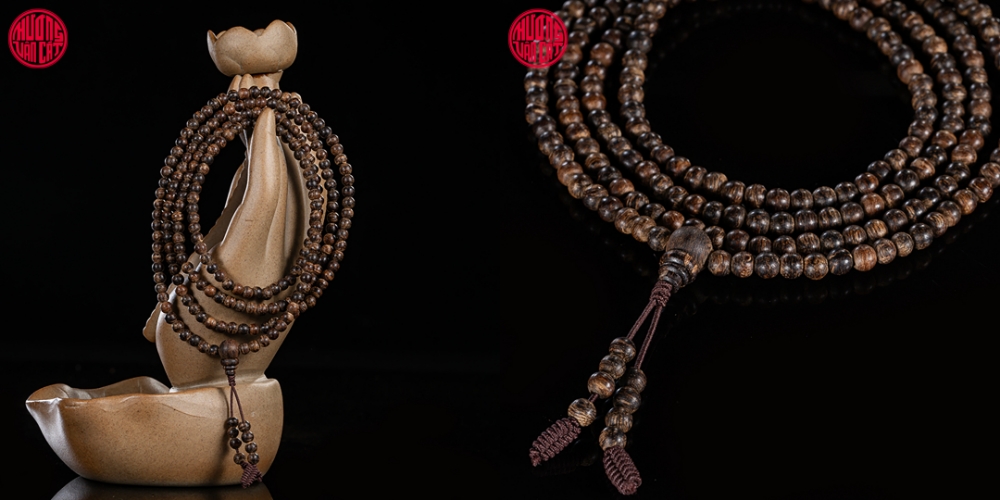 vòng trầm 216 hạt chìm nước 4 li cao cấp