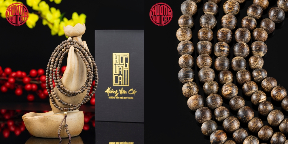 vòng trầm 216 hạt 4 li chìm nước