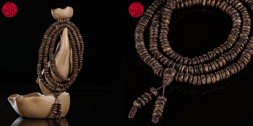 vòng trầm chìm hạt nút cao cấp quấn 4 vòng cho nữ