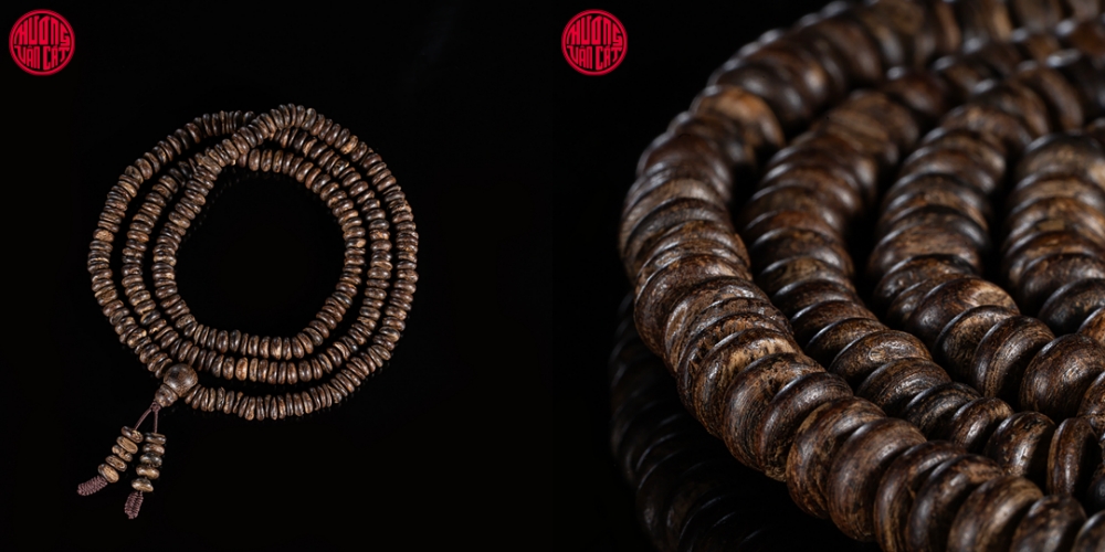 vòng trầm chìm hạt nút cao cấp quấn 4 vòng cho nữ