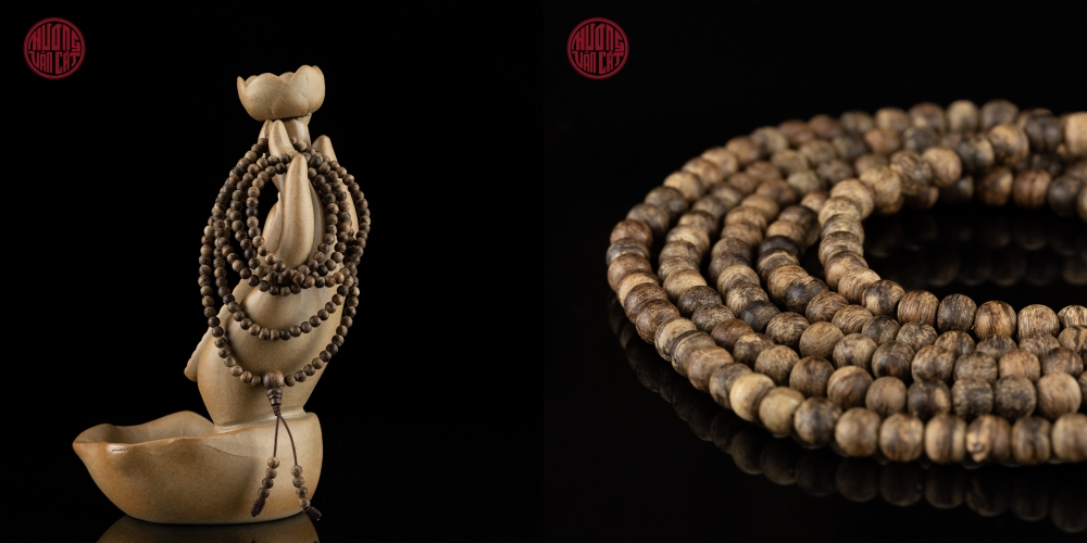 vòng trầm 108 hạt 6 li cận chìm