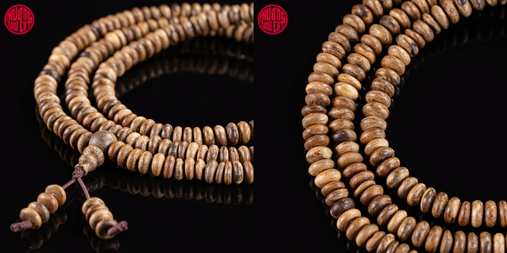 vòng trầm hạt nút quấn tay