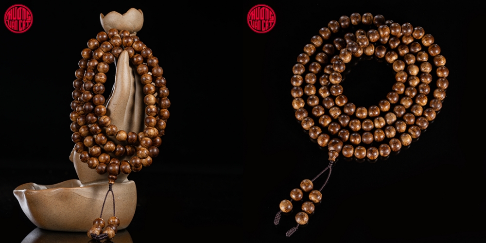 vòng trầm 108 hạt rục cao cấp 8 li