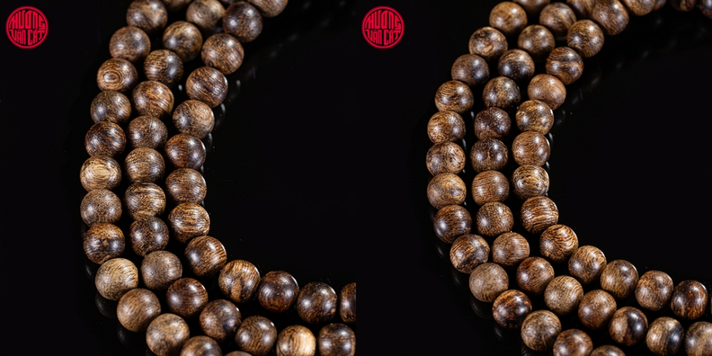 vòng trầm 108 hạt rục cho nam