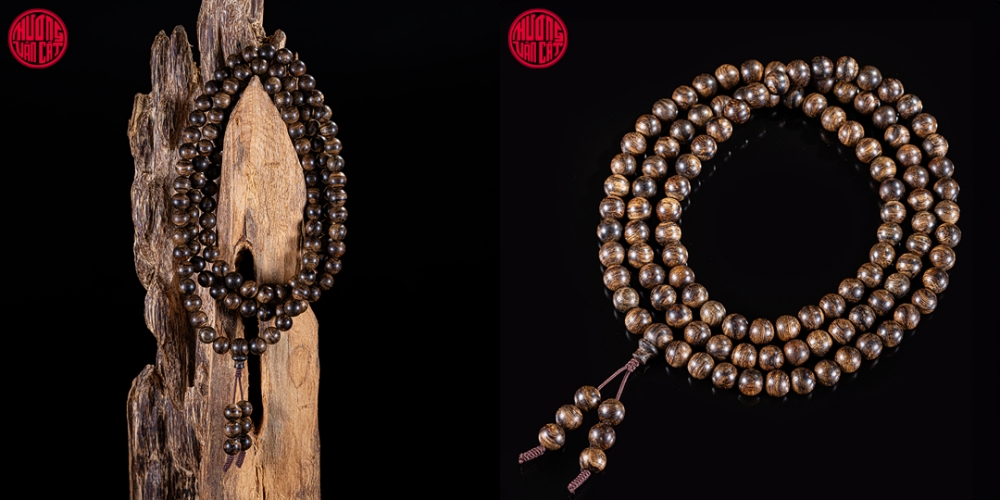 vòng trầm 108 hạt chìm nước