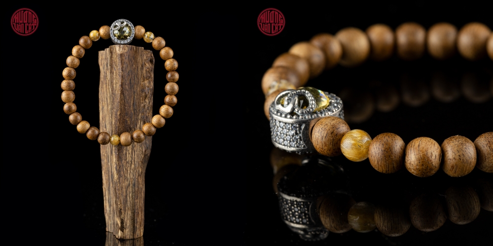 VÒNG TRẦM TRÒN 6 LI BANH MIX BẠC