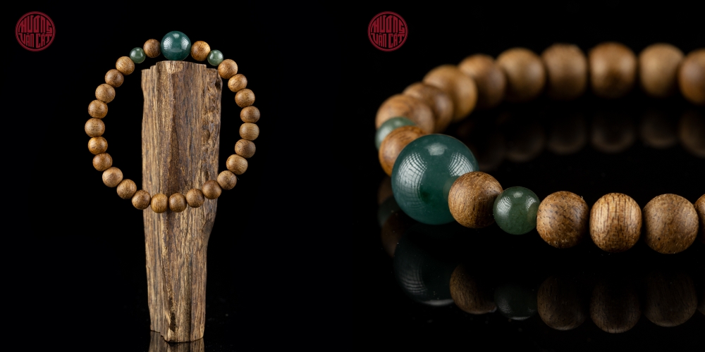 vòng trầm banh 6 li mix ngọc