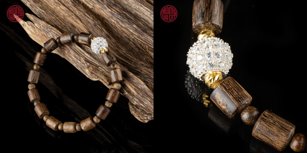 vòng tay trầm lu thống cận chìm 8 li