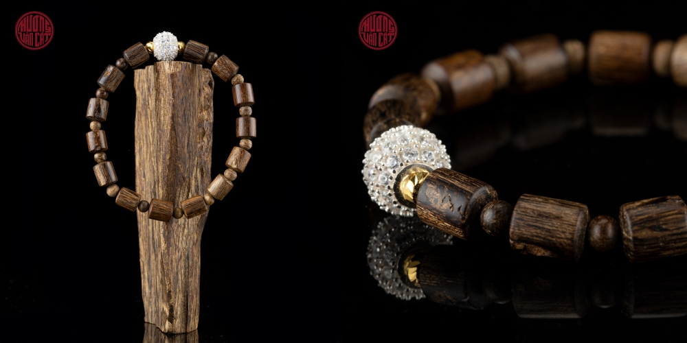 vòng tay trầm lu thống cận chìm 8 li