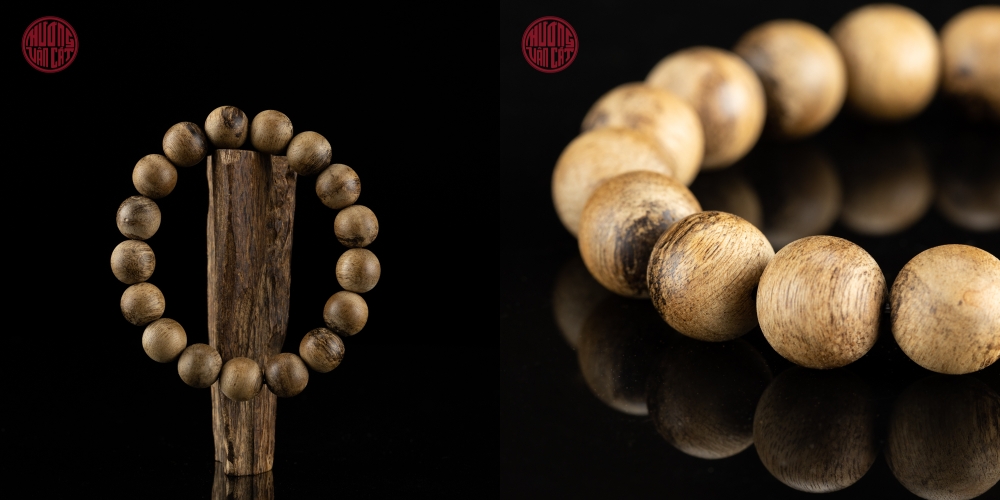 vòng tay trầm tròn rục cận chìm