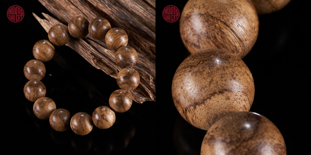 Vòng tay Trầm Hương tròn 16 li banh dầu