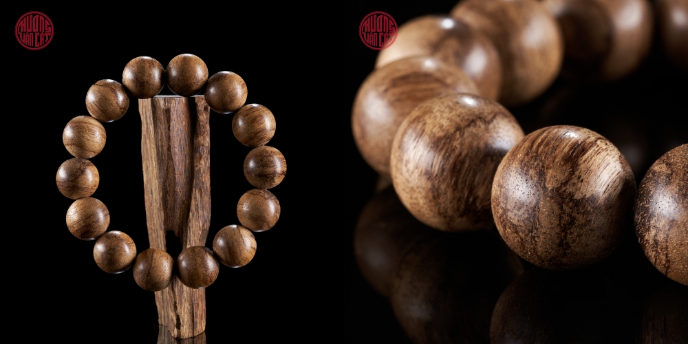 Vòng tay Trầm Hương tròn 16 li banh dầu