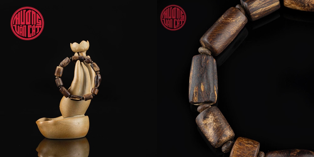 vòng trầm chìm dạng hat tự nhiên chìm nước Việt Nam hiếm