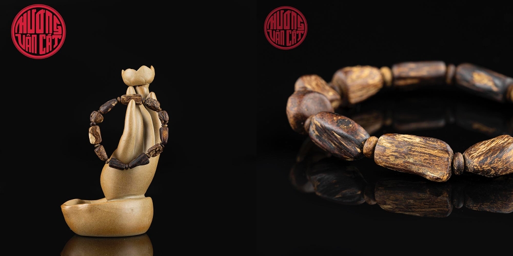 vòng trầm chìm dạng hạt tự nhiên Việt Nam hiếm