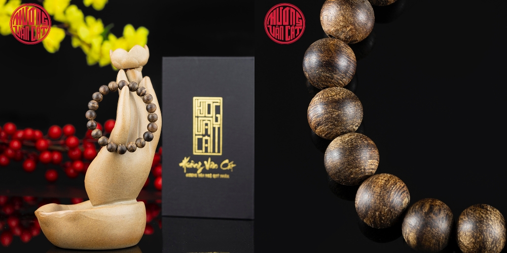 vòng trầm tròn cho nữ chìm 8 li