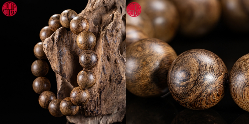 vòng trầm đơn 16 li cho nam tay to