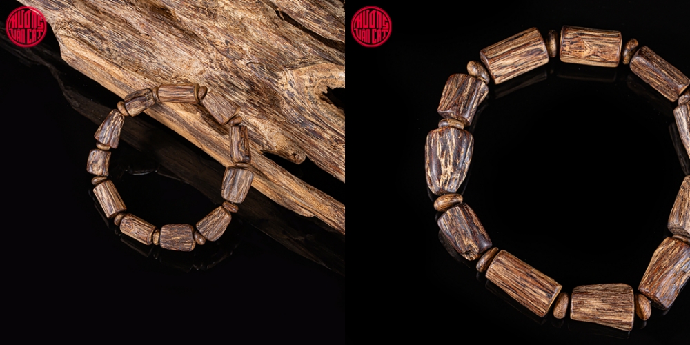 vòng trầm hạt tự nhiên cận chìm Malay