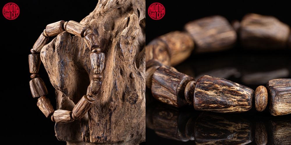 vòng trầm hạt tự nhiên cận chìm Malay