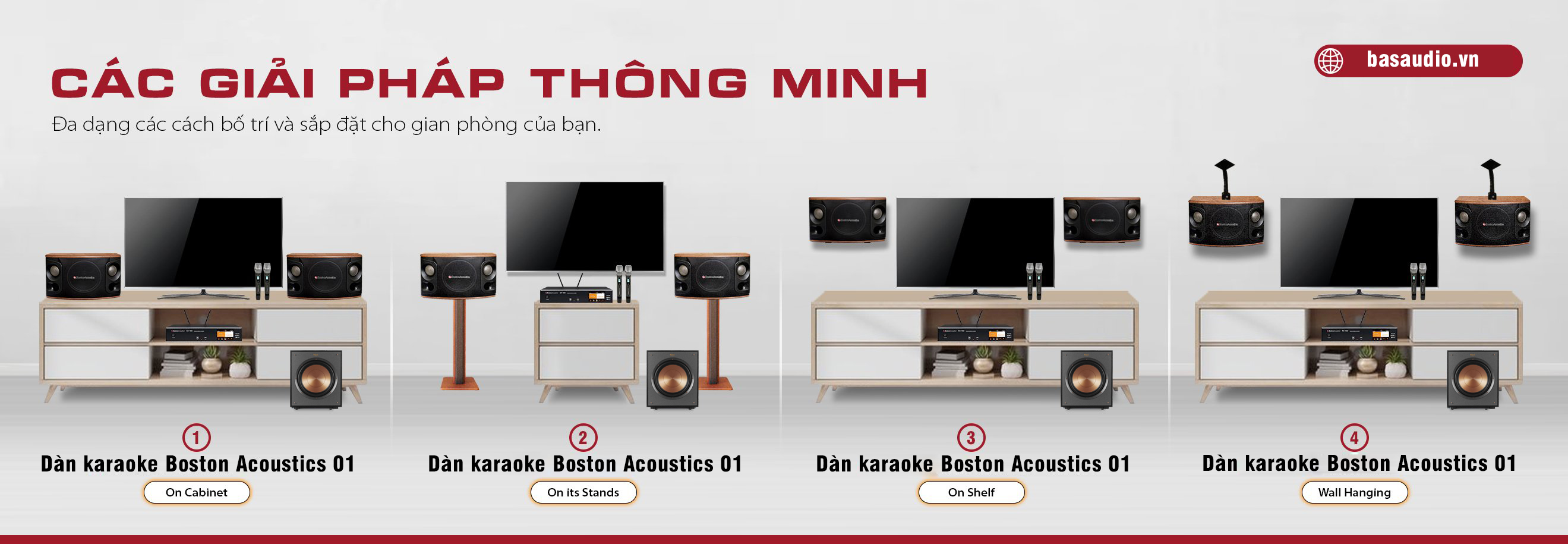 Vị trí lắp đặt dàn âm thanh gia đình karaoke boston acoustics 01 tại BAS Audio Nam Định