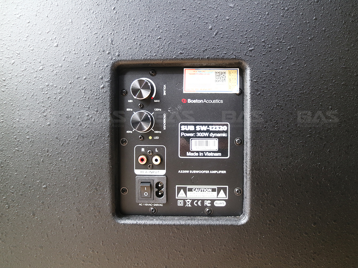 Mặt sau loa sub điện boston acoustics SW 12320 tại BAS Audio Nam Định