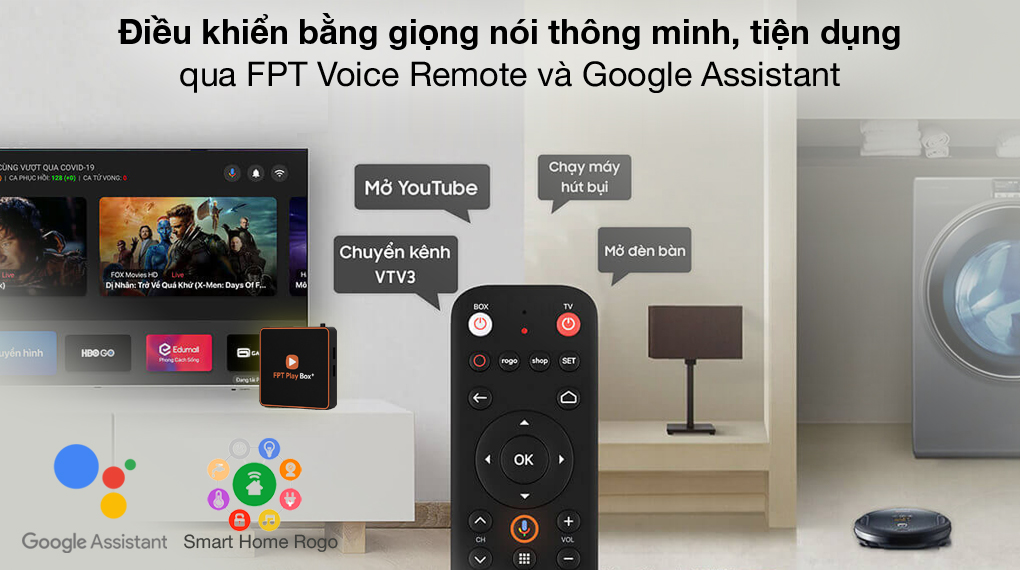 Play Box T550 điều khiển giọng nói qua FPT voice remote