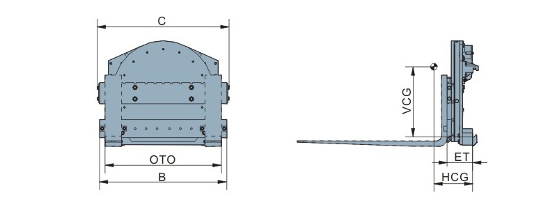 Bộ càng xoay xe nâng hàng
