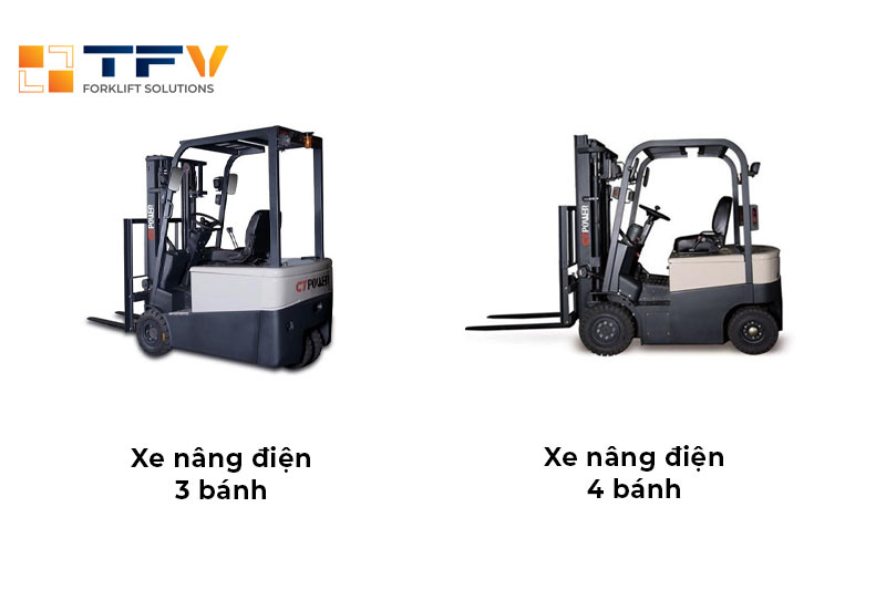 Xe nâng điện 3 bánh và xe nâng điện 4 bánh hiệu CT Power