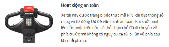 Xe nâng tay điện nhỏ gọn BT Levio 1.3t Compact Powered Pallet Truck Toyota