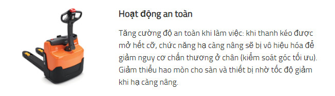 Xe nâng tay điện BT Levio 1.6t Lithium-ion Toyota