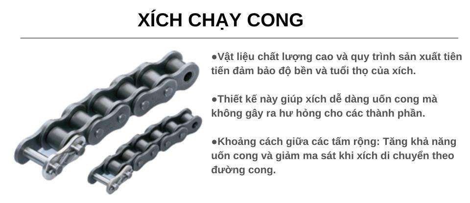 xích chạy cong