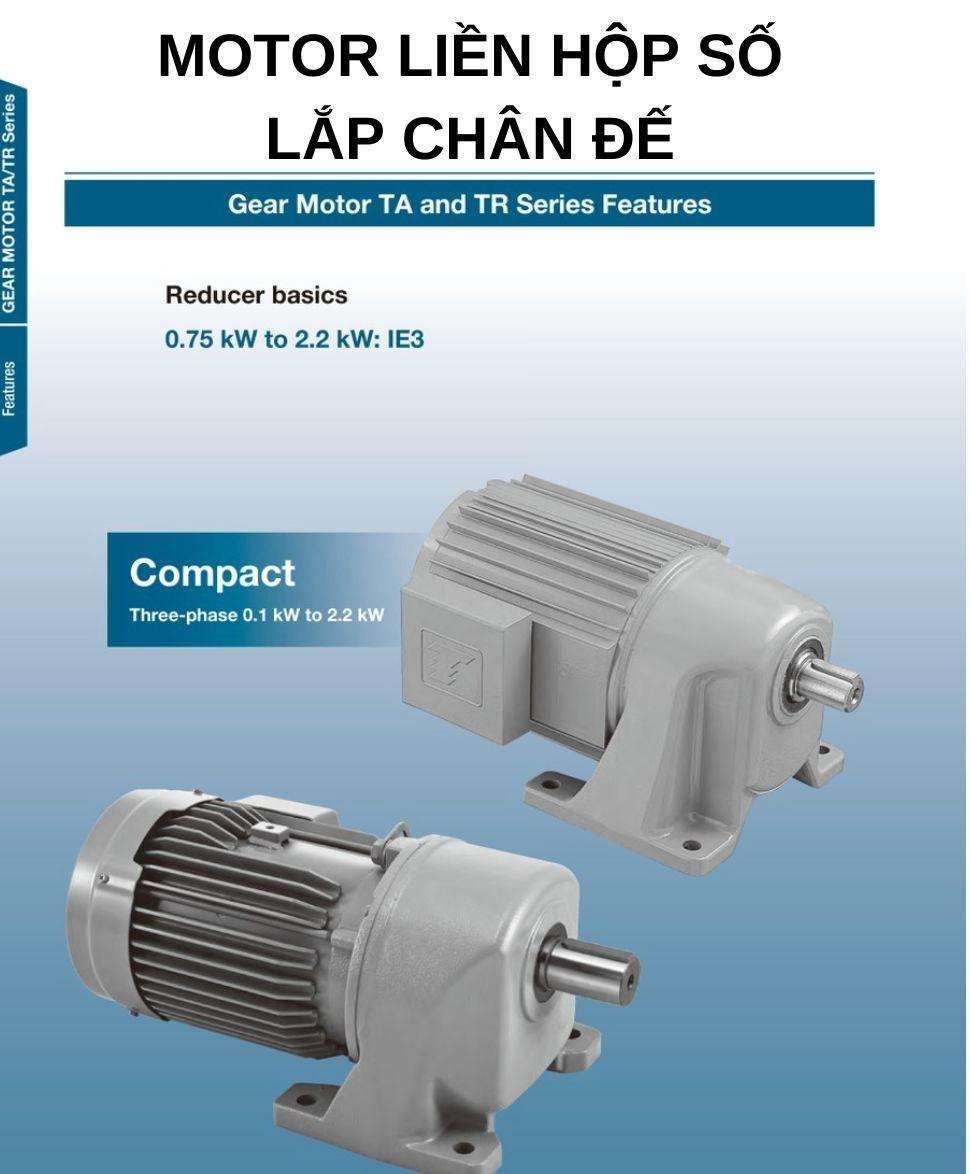 Motor Liền Hộp Số Lắp Chân Đế