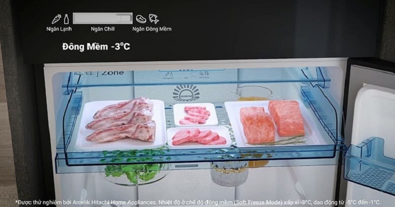 Tủ Lạnh Hitachi 2 Cánh Ngăn Đông Trên HRTN6443SAMGWVN - Trang bị ngăn chuyển đổi linh hoạt ngăn đông mềm